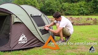 HEWOLF Automatic PopUp Tents 24 Person Camping Tents [upl. by Giverin]