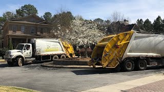 Dekalb County Rear Loader Trash Trucks In Action [upl. by Releehw712]