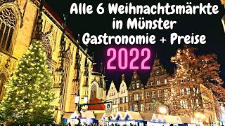 6 MÜNSTER WEIHNACHTSMÄRKTE 2022  Gastronomie  Preise  Weihnachtsmarkt  Aegidii  Rathaus  Vlog [upl. by Citron]