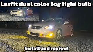 Lasfit LD Plus LED switchback dual color fog light bulb install and review [upl. by Melisandra288]