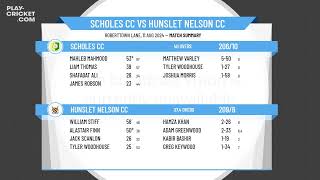 Bradford Premier League  Jack Hampshire Cup  FINAL  Scholes CC 1st XI v Hunslet Nelson CC 1st XI [upl. by Leuqer]