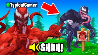 I went UNDERCOVER in a CARNAGE vs VENOM Tournament Fortnite [upl. by Suollecram]