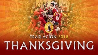 Traslacion  Feast of the Black Nazarene 2018  Thanksgiving Procession [upl. by Ttemme959]