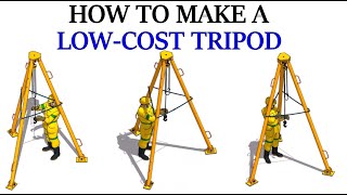 Lifting tripod fabrication tutorial explained [upl. by Dyolf]