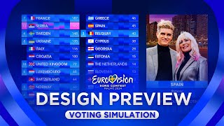 Eurovision 2024 VOTING SIMULATION Design Preview [upl. by Madella]