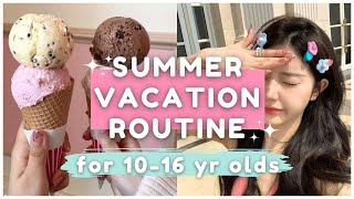 10 16 year olds summer vacation routine  step by step 🧋 [upl. by Saberhagen455]