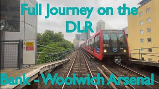 Full Journey on the DLR  Bank  Woolwich Arsenal [upl. by Lokin]