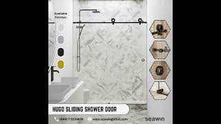 Hugo Sliding Shower Door in Matte Black [upl. by Edac]