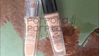 Comparando Bases IDOLE y TEINT MIRACLE de LANCOME con colaboración de la porpomami [upl. by Nnylrac]