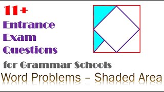 11 Plus Word Problem  Shaded Area [upl. by Aeniah]