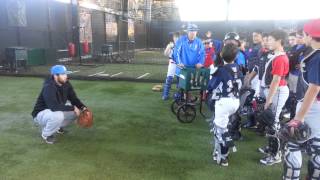 UCLA Catchers Clinic  How to Hold Your Glove [upl. by Anoli868]