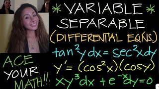 DIFFERENTIAL EQUATIONS VARIABLE SEPARABLE DE by Jane Maciejewski [upl. by Akiras249]