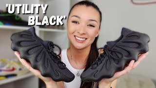 Adidas YEEZY 450 Utility Black REVIEW amp SIZING [upl. by Aikemaj834]