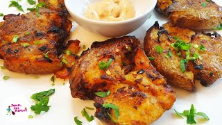 Crispy Smashed Potatoes  Halogen OvenAir FryerAny Oven Recipe  Potato Snacks  Side Dish [upl. by Ecnedurp785]