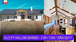 Custom Barndominium Tour  3 BR  2 BA  2050 sq ft  Sleepy Hollow  Completed Tour [upl. by Ilatan]