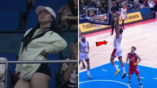 Ginebra Fangirl cant stop Dancing after Jamie Malonzo Crazy Dunk [upl. by Lauro468]