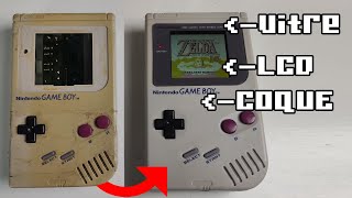 Rénovation dune gameboy FAT  LCD coque vitre [upl. by Niwde]