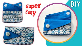 Double Flap Pockets Coin Pouch  Easy Sewing Tutorial  Sewinterest [upl. by Niran]