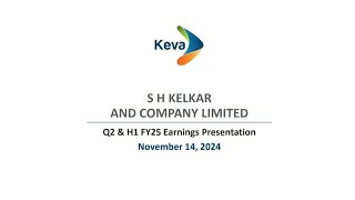 S H Kelkar amp Company Ltd SHK Conference call for Q2 FY 20242025 [upl. by Fenwick]