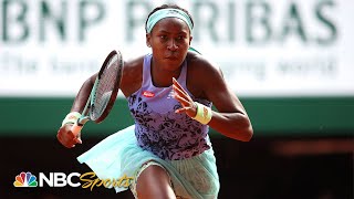 French Open Semifinals Coco Gauff vs Martina Trevisan  HIGHLIGHTS  622022  NBC Sports [upl. by Luapnaej]