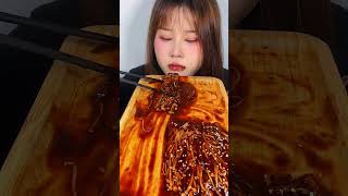 Spicist Eating Enoki Mushroom Yummy Yummy Asmr Mukbang 4 [upl. by Zulaledairam]