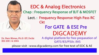 EDC amp Analog Electronics Chap 10 BJT amp MOSFET Frequency Response L2 Freq resp of High pass RC ckt [upl. by Yesdnil462]