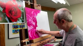 Underpainting demonstration using Quinacridone Magenta Part 1 [upl. by Jock505]