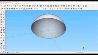 Sketchup tutorial  How to make a domehemisphere using quotFollow Mequot in sketchup [upl. by Lynett]