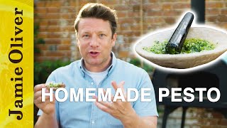 How to Make Homemade Pesto  Jamie Oliver [upl. by Kylstra]