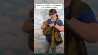 How to Breastfeed in a Shorty Wrap  Nursing in a Woven Baby Wrap babycarrier newmom baby [upl. by Atinoj]