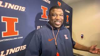 Illini running backs coach Thad Ward [upl. by Dahij]