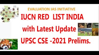 IUCN Red List 2022 Upsc Must Check Description box for Recent update [upl. by Navannod]