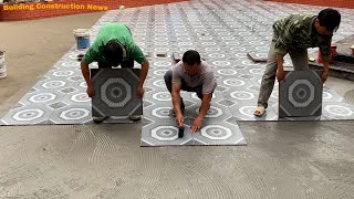 Great Skills To Build A Professional Large Outdoor Playground Using Patterned Ceramic Tiles [upl. by Hugo982]