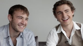 Emory Cohen amp Callan McAuliffe interview Beneath the Harvest Sky [upl. by Dick]