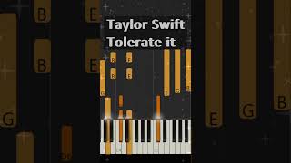 Taylor Swift  Tolerate it piano intro 🎶 erastour [upl. by Ecienaj]