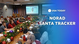 WATCH NORAD tracks Santa as he delivers presents around the world  USA TODAY [upl. by Ayrb]