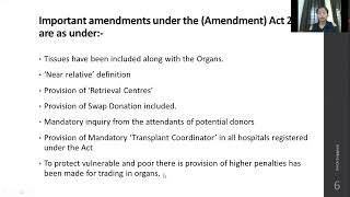 Hospital Administration Management Course  Organ Transplantation Act [upl. by Stauder935]