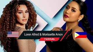 Loren Allred AGT amp Morissette Amon  Faithfully Cover Reaction [upl. by Milas]