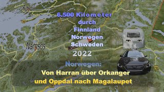 Norwegen Von Harran über Orkanger Oppdal bis Magalaupet Atemberaubende Engstelle Fluss Driva4K [upl. by Ariela]