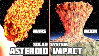 Solar System Asteroid impact craters Size Comparison ☄️🌌 [upl. by Kiernan308]