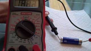 Test AA Battery with Multimeter [upl. by Horter]