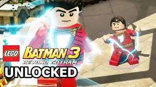 LEGO Batman 3 Beyond Gotham  How to Unlock Shazam  Captain Marvel  Review [upl. by Attenehs607]