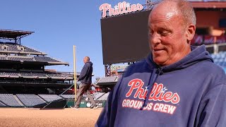 A day in the life of a Phillies groundskeeper [upl. by Aihsrop488]