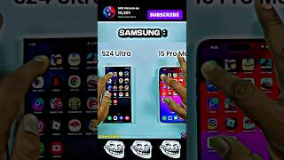 iPhone vs Samsung S24 Ultro☠️ trollface shorts trending [upl. by Aitropal]