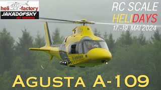 RC TURBINE HELICOPTER AGUSTA A109 RC Scale Helicopter Show 2024 [upl. by Pogah]