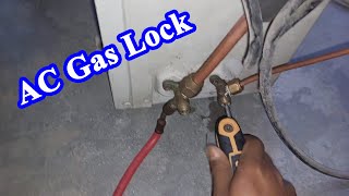 Split AC Gas Lock  Split AC Pump Down  How to Lock Split Air Conditioner Gas [upl. by Eninnaej731]