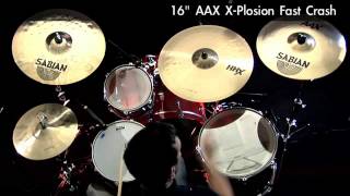 Sabian AAX Series XPlosion Fast Crash 16quot Cymbal [upl. by Michaud752]