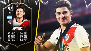 EXTINCT BEAST 🤯 94 TOTGS Julian Alvarez Player Review FIFA 22 Ultimate Team [upl. by Aguie]