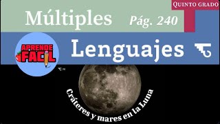 quotCráteres y mares en la lunaquot Múltiples lenguajes 5to grado Audiolibro Nuevos libros [upl. by Unni323]