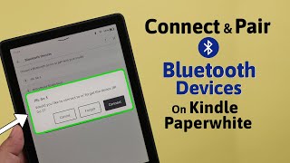 Kindle Paperwhite How To Connect Bluetooth Devices Pair [upl. by Ijies554]